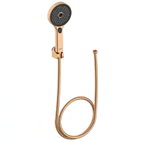 MFS-RG-10 Three Function Hand Shower, Shower Tube With Hook Set (Rose Gold Finish)