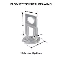 3MMCLIP-50PCS ARBO Tile Levelling Clip 3mm (50 Pcs/Pack)