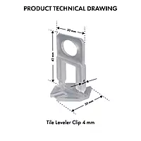 4MMCLIP-50PCS ARBO Tile Levelling Clip 4mm (50 Pcs/Pack)