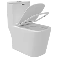OPC-29121PP Lavish Washdown P Trap One Piece Closet With Soft Close Seat Cover With Hinges, Fixing Accessories Set and Accessories Set, Cistern Fittings