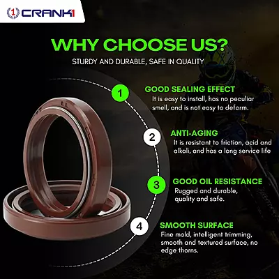 Crank1 CPF55-143 Fork Oil Seals Pair