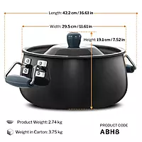 HAWKINS HA BIGBOY BIRYANI HANDI 8L WITH LID ABH8