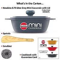 HAWKINS GREY SQUARE MINI CASSEROLE MCSG75