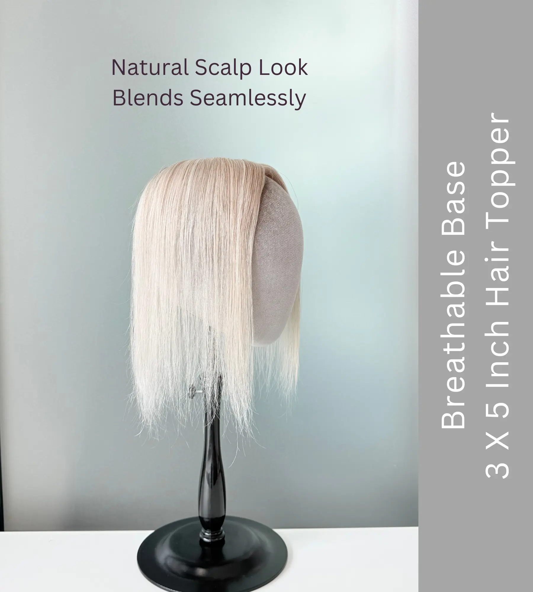 3X5 Grey Hair Topper