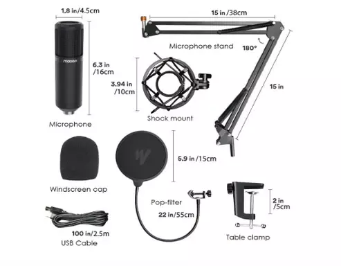 MAONO AU-PM420 USB Podcast Condenser Microphone