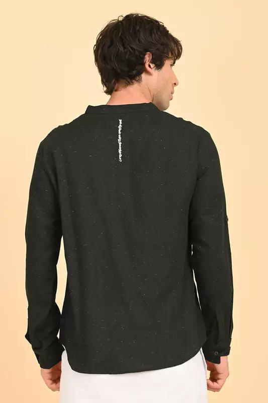 Men's Short Kurta - Green