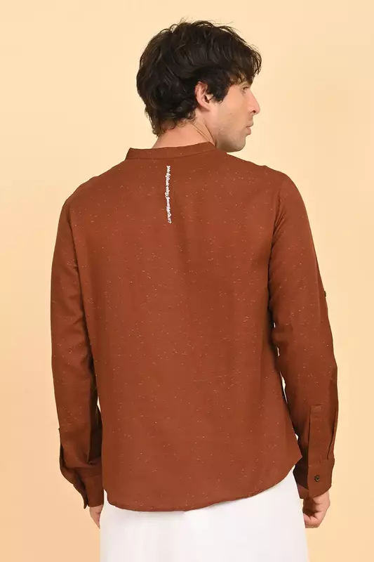 Men's Short Kurta - Brown