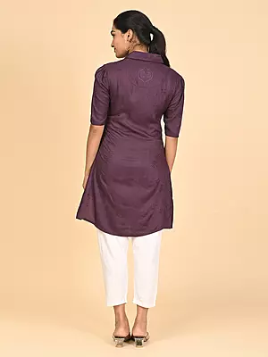 Women's Short Kurta - Purple
