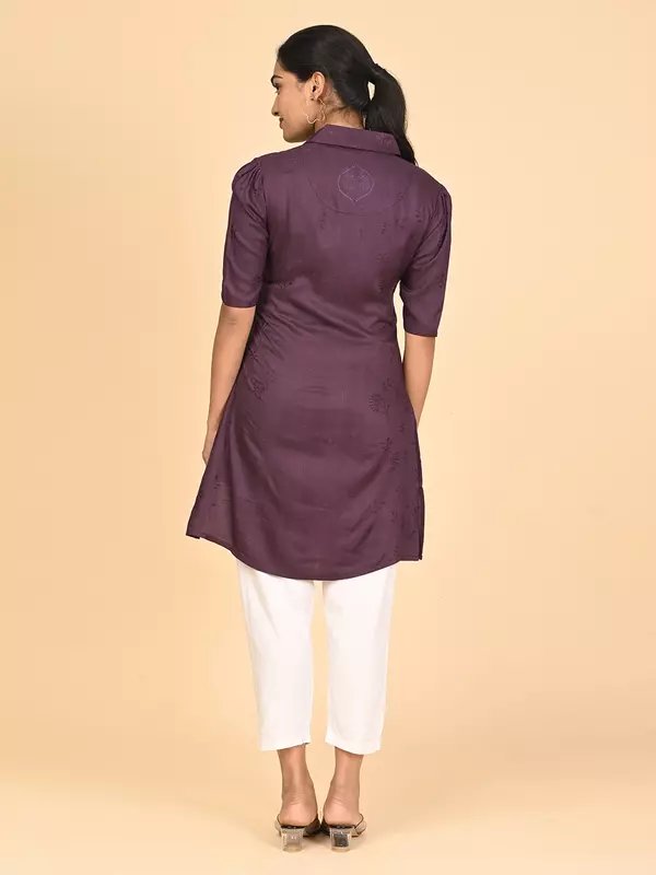 Women's Short Kurta - Purple