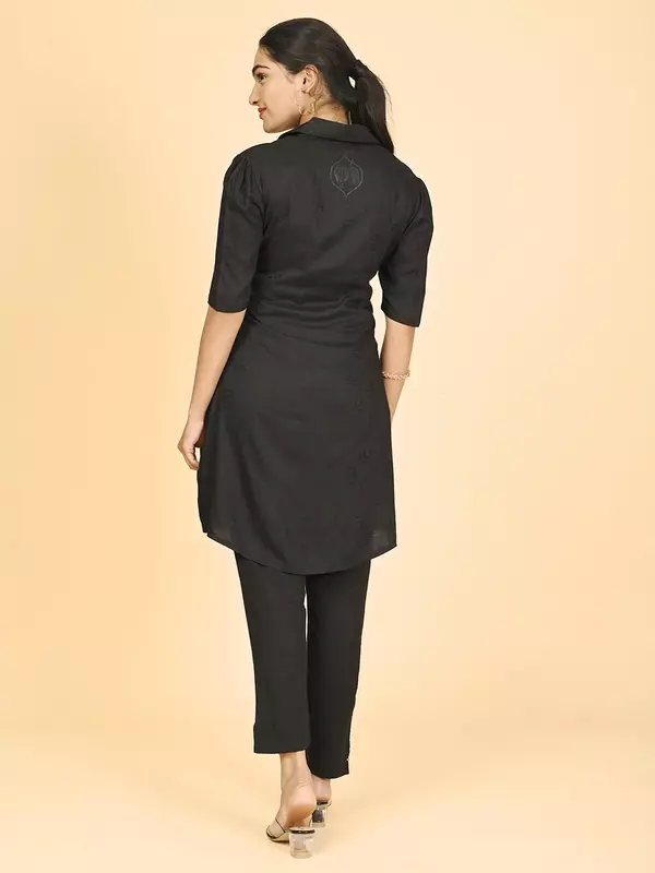 Women's Short Kurta - Black