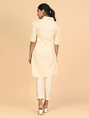 Women's Short Kurta -  Ecru