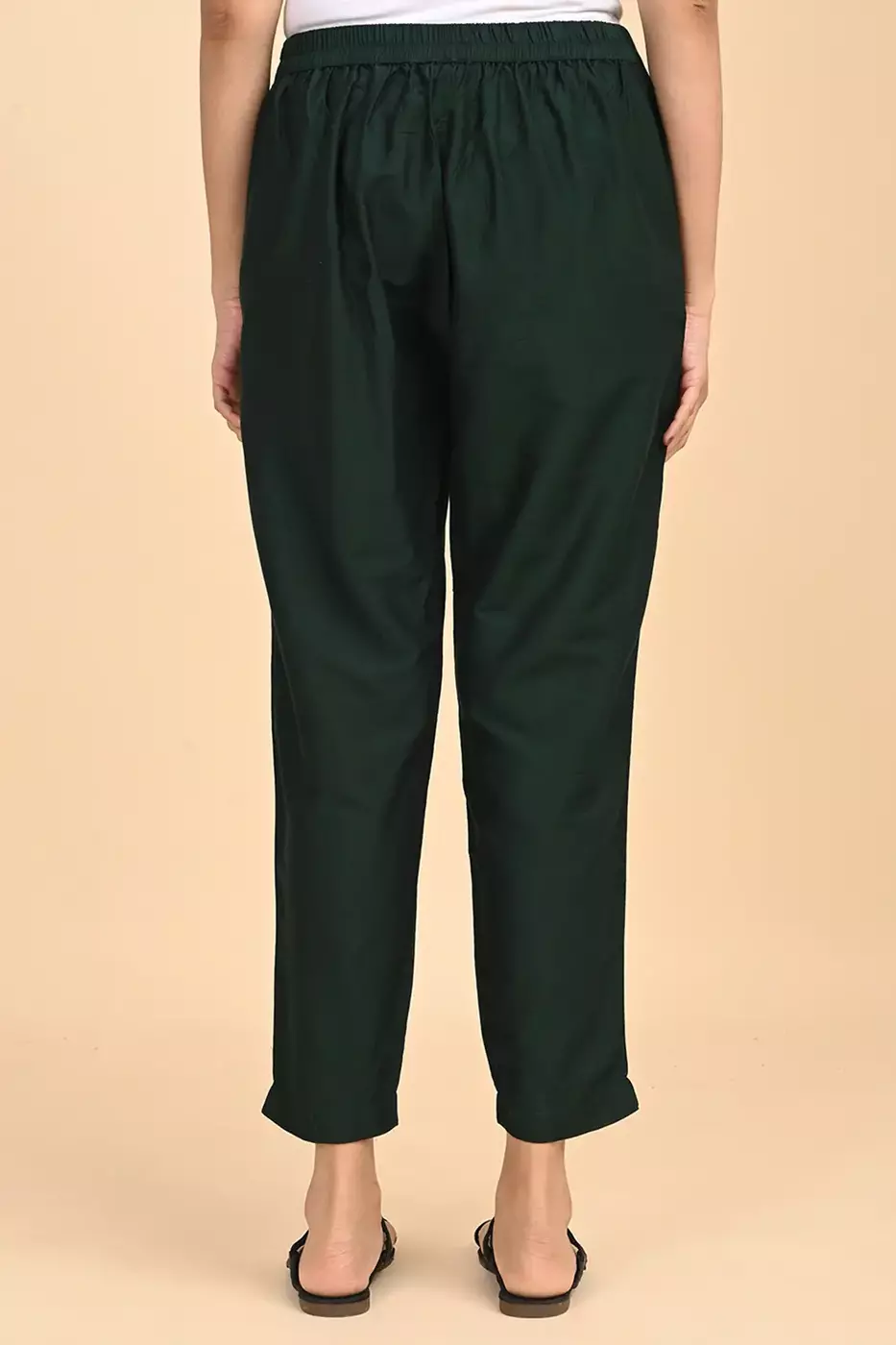 Women's Ethnic Trousers - Dark Green