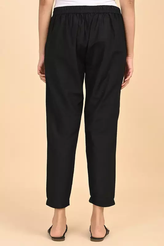 Women Ethnic Trousers - Black