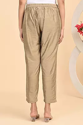 Women Ethnic Trousers - Golden