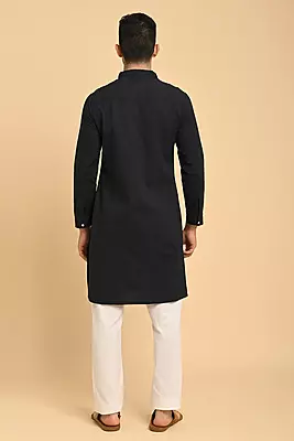Men's Long Kurta - Navy