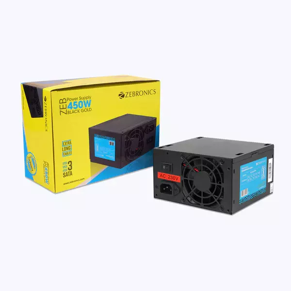 PS ZEB 450W BLACK GOLD SERIES COMPUTER POWER SUPPLY
