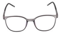 Unisex Square Spectacle Frame. Matte Grey Color Rim. Grey &Black Color Temple. Size-MEDIUM.