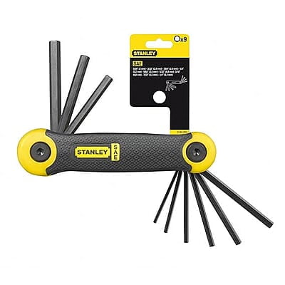 STANLEY 2-69-265 9-Piece Folding Metric Key Set - Hex