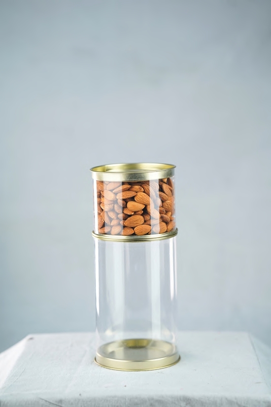 CLEAR TIN JARS - 550 ML
