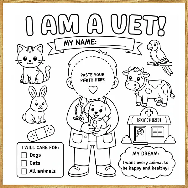 I Am a Vet – Colour & Frame Kit