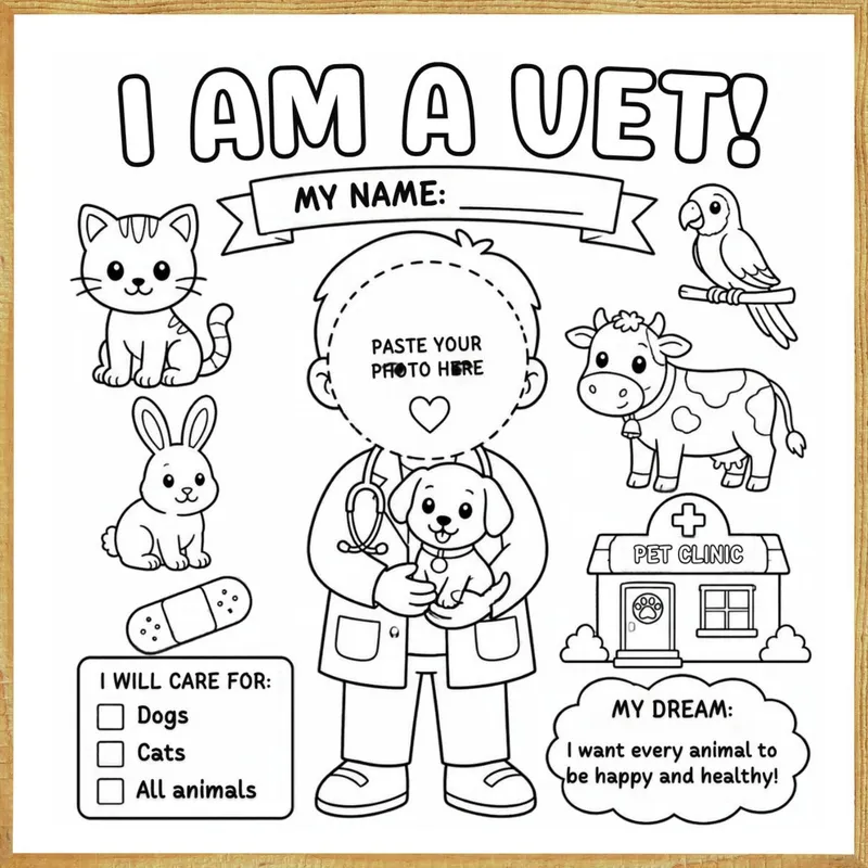 I Am a Vet – Colour & Frame Kit