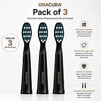 Oracura SB200 Sonic Lite Electric Toothbrush Heads – Pack of 3