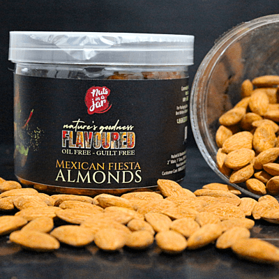 Oil Free Flavoured Mexican Fiesta Almonds 250 Grams Oil Free Flavoured Mexican Fiesta Almonds 250 Grams