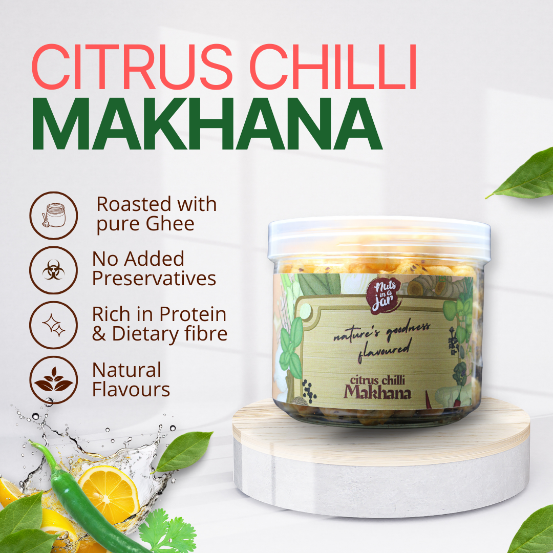 Gourmet citrus chilli Makhana 50 Grams Gourmet citrus chilli Makhana 50 Grams