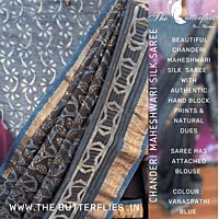 chanderi maheshwari silk saree ssgscds22573