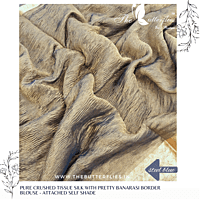 PURE CRUSHED TISSUE SILK SAREE USTSTES23186