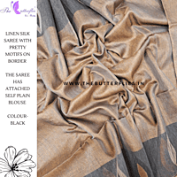 SILK LINEN SAREE  MKTSLIN23620