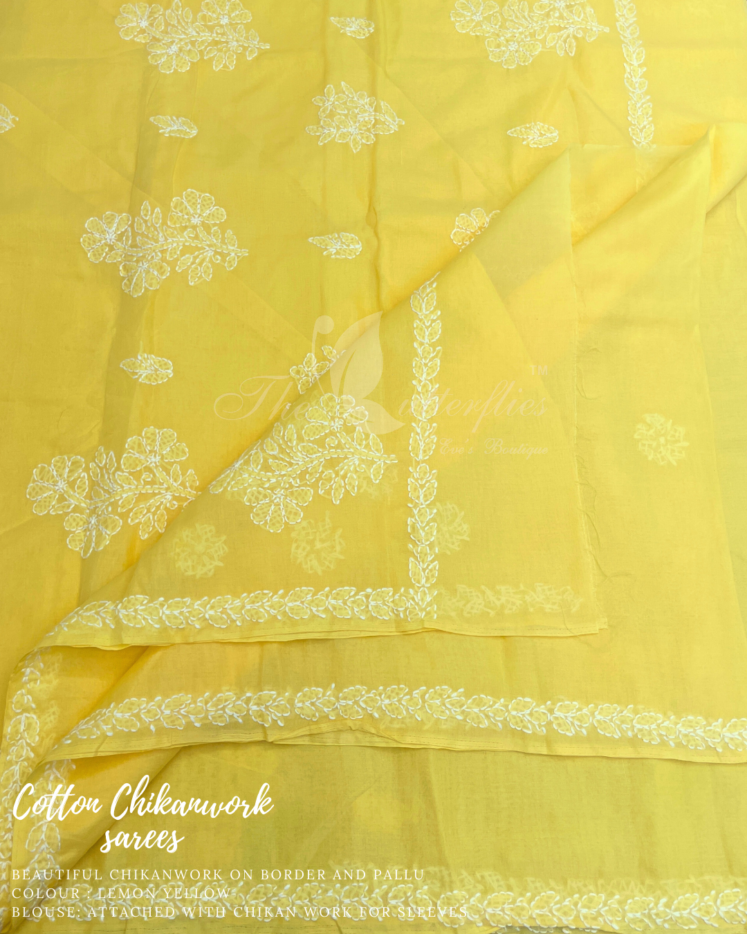 COTTON  CHIKANKARIWORK SAREE MSFSSSS24045