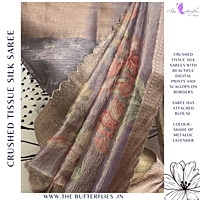 CRUSHED TISSUE SILK SAREE  DVFSTES23764