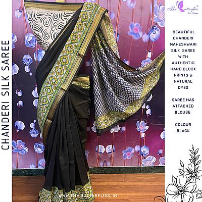 Chanderi Maheshwari Silk Saree SHPSCDS24508