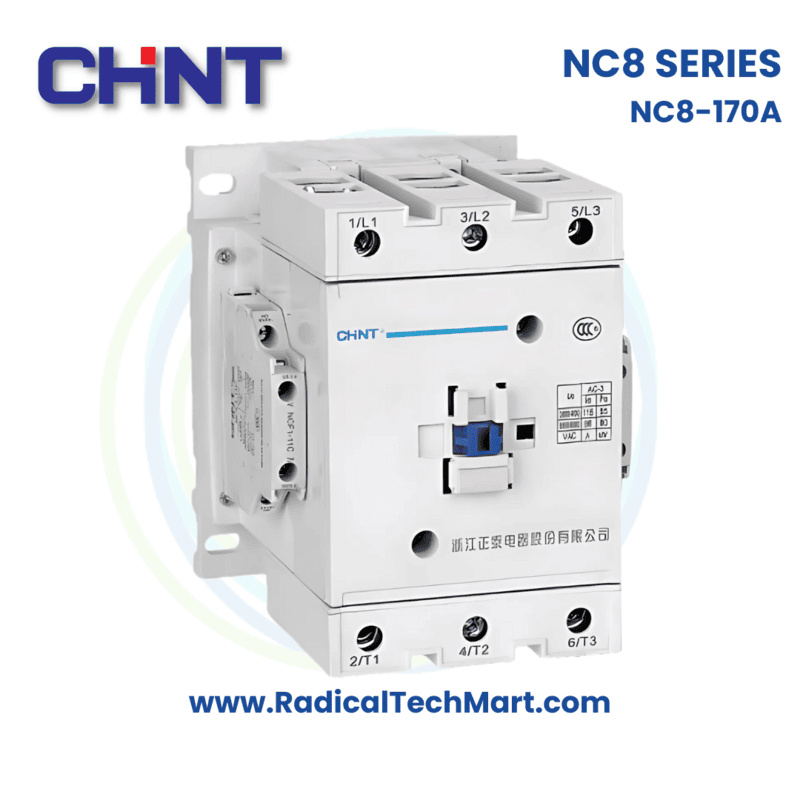 Chint NC8-170 Contactor Series Front and Side View