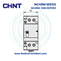 Chint NCH8-32M 20/11/02 Modular AC Contactor Front View