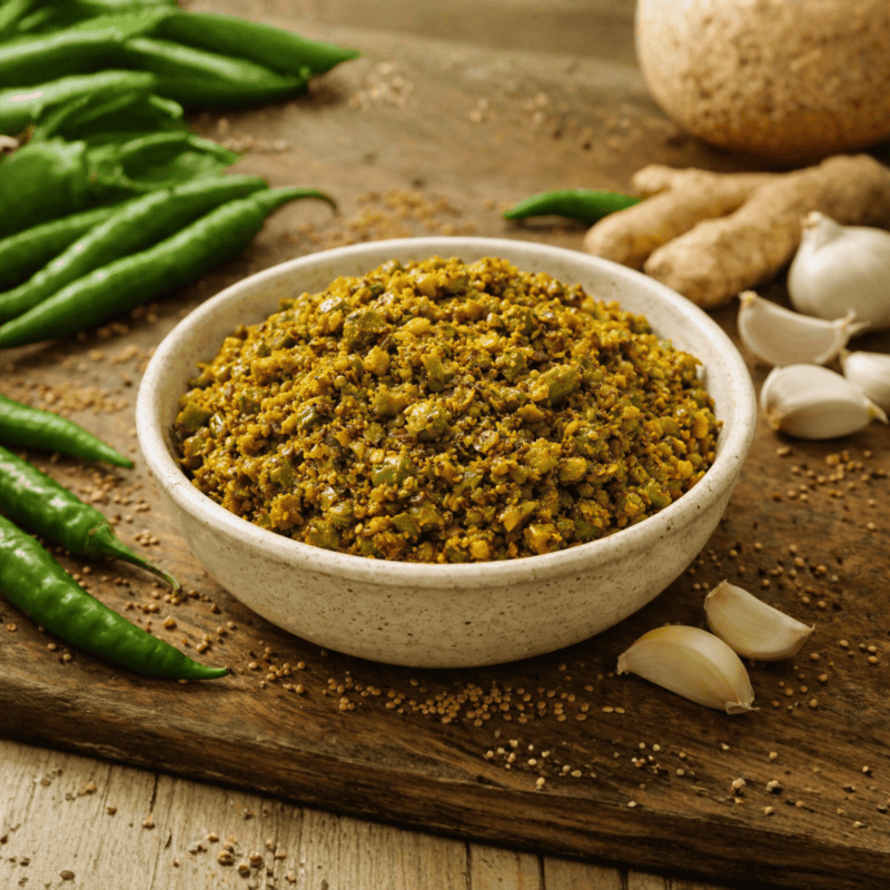 Special Thecha | Green Chilli, Ginger & Garlic | Sample Pack