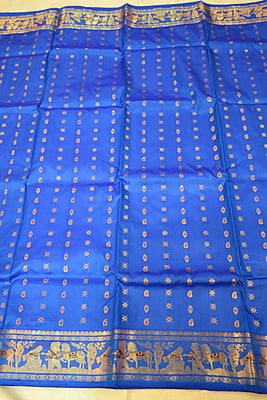 Royal blue 2000 buta pure katan Swarnachari