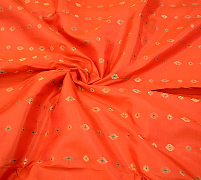 Orange 2000 buta pure katan silk Swarnachari saree