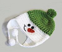 Snowman Earflap Cap (6–12 Months)