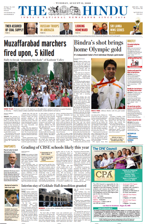 12 August 2008 Bindra wins Olympic gold