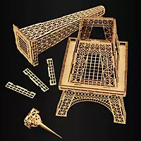 Wooden Puzzle - 3D Eiffel Tower