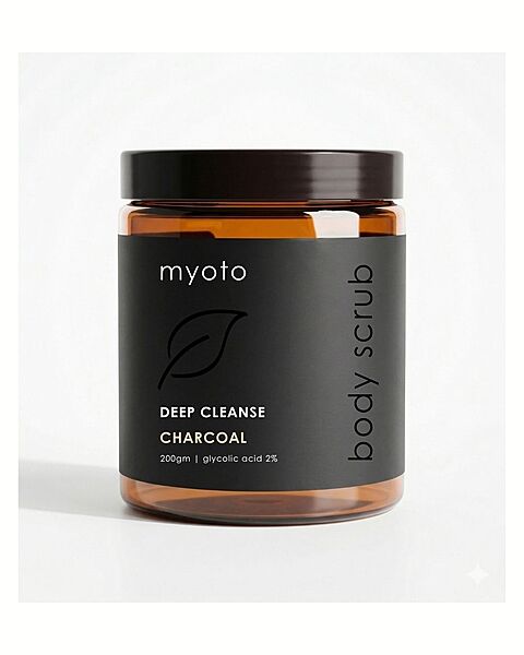 myoto deep cleanse body scrub - charcoal & sea salt | 200gm