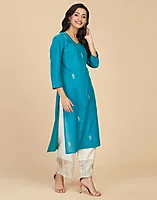 Cotton Embroidered Long Kurta