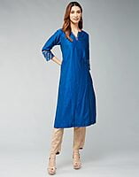 Cotton Silk Woven Long Kurta