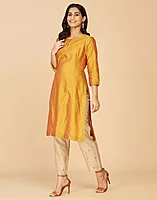 Cotton Silk Printed Long Kurta