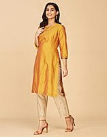 Cotton Silk Printed Long Kurta Cotton Silk Printed Long Kurta