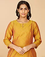 Cotton Silk Printed Long Kurta