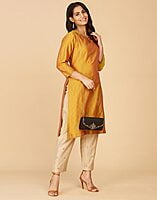 Cotton Silk Printed Long Kurta Cotton Silk Printed Long Kurta