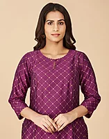 Cotton Silk Printed Long Kurta